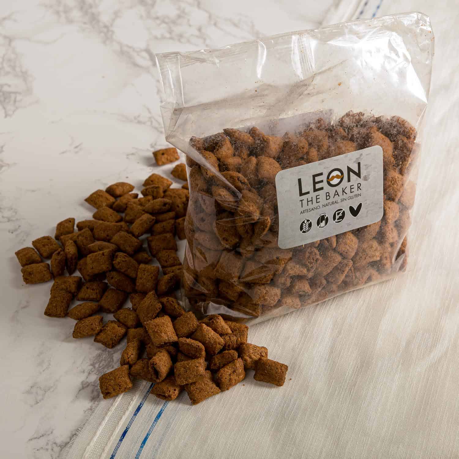 Almohadillas rellenas de cacao sin gluten