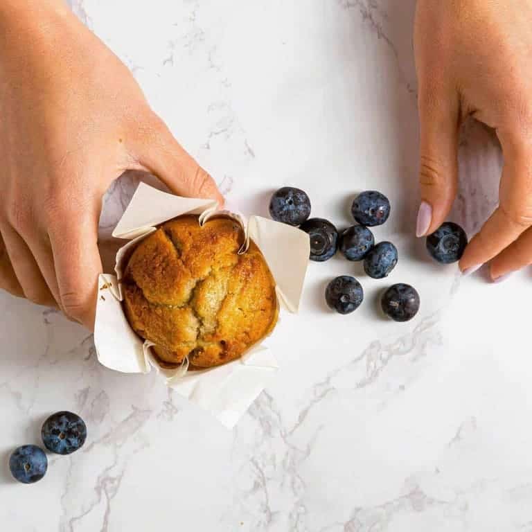 muffin de arándanos